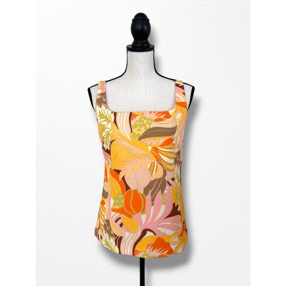 Zara Retro 70s Floral Top, Size S